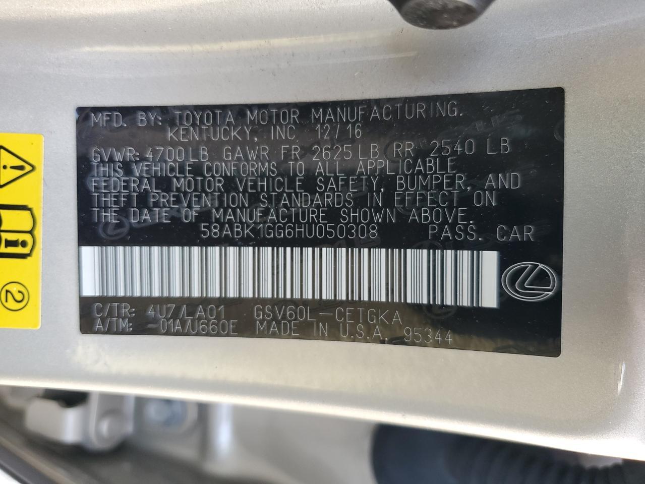 2017 LEXUS ES 350