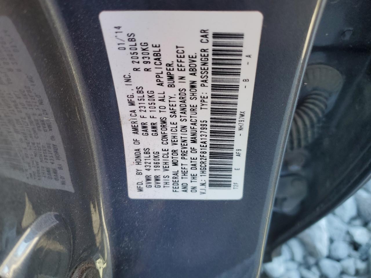 2014 HONDA ACCORD