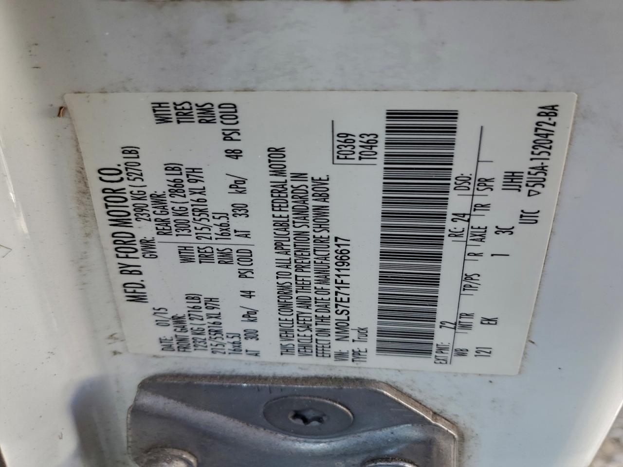2015 FORD TRANSIT CONNECT