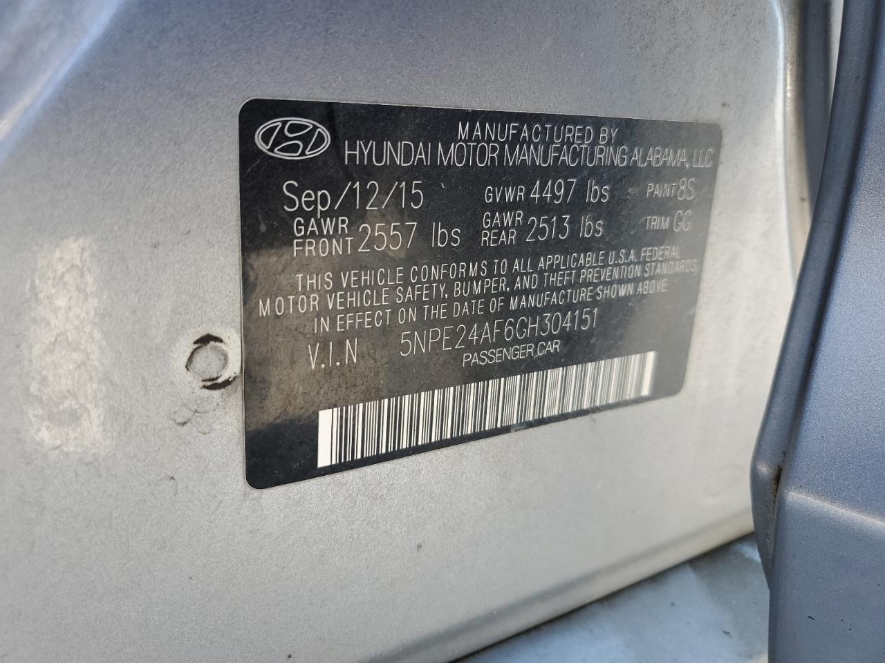 2016 HYUNDAI SONATA