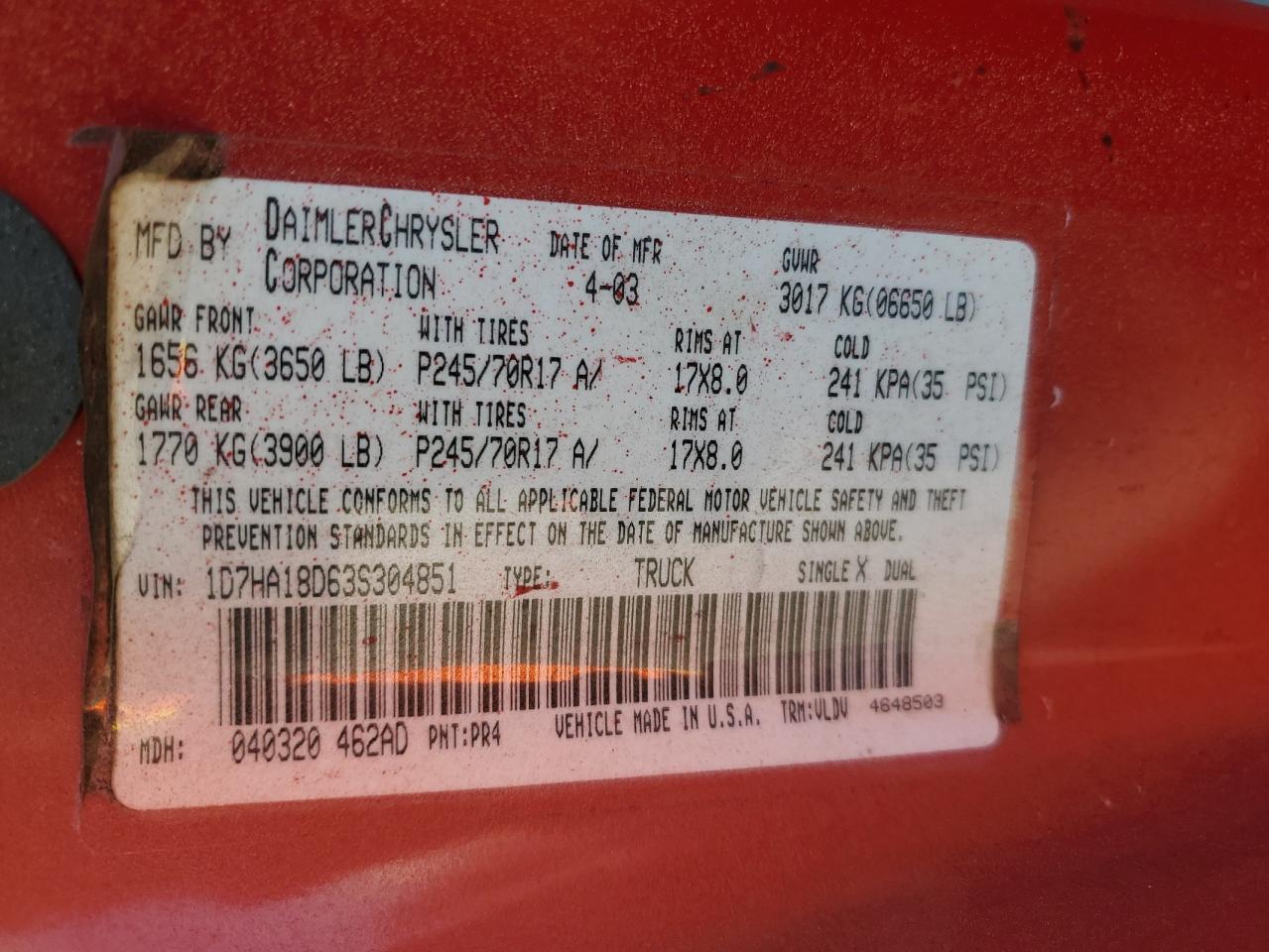 2003 DODGE RAM 1500
