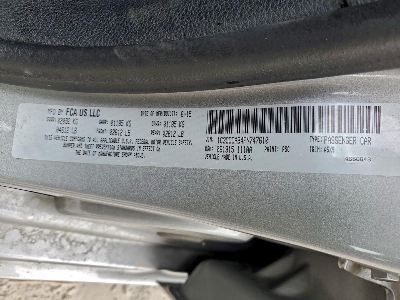 2015 CHRYSLER 200