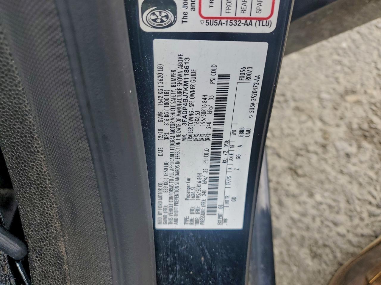 2019 FORD Fiesta