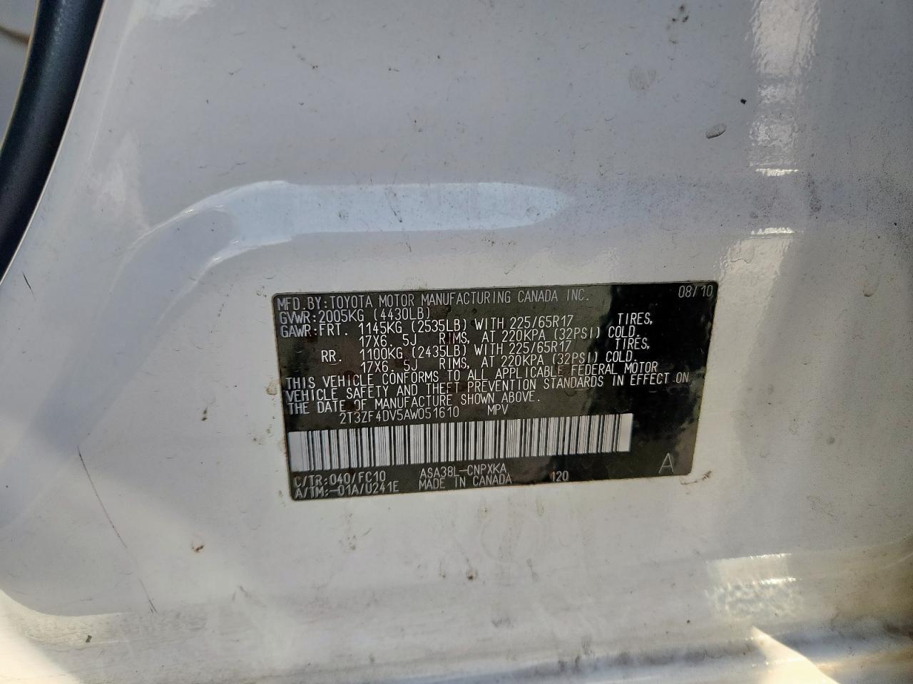 2010 TOYOTA RAV4