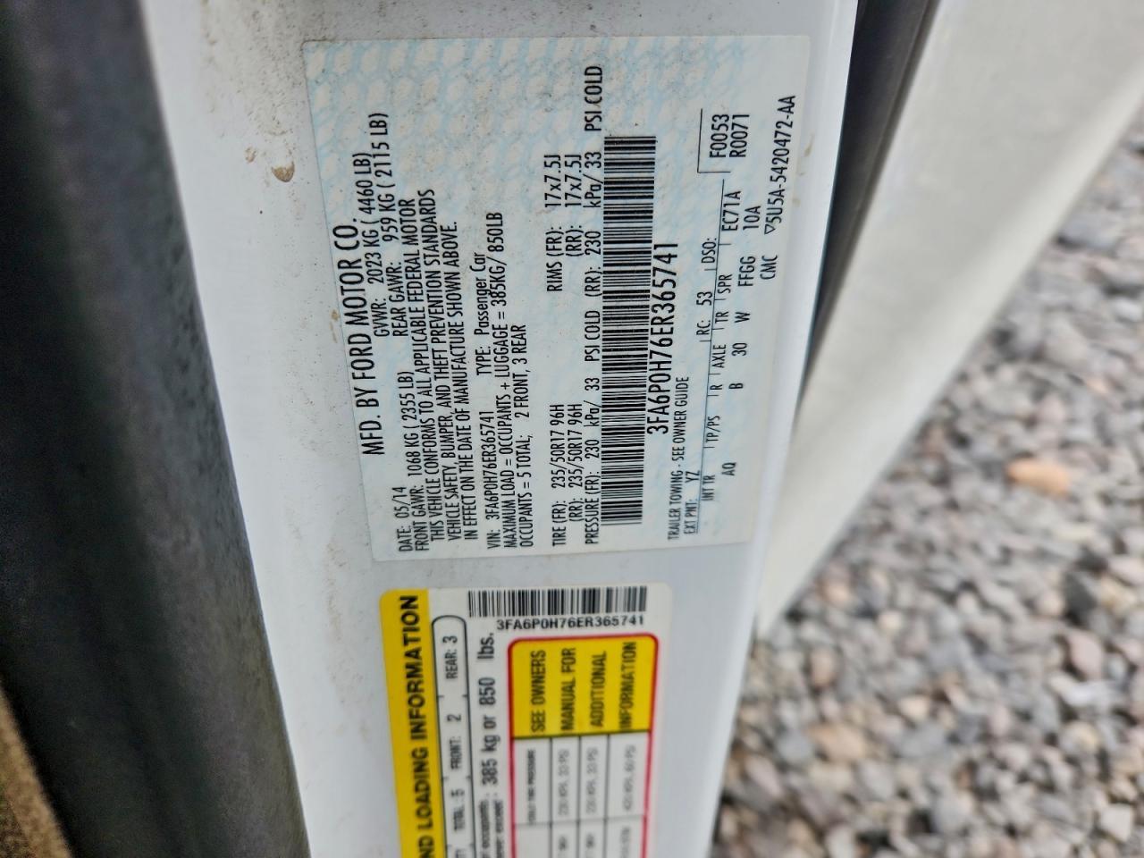 2014 FORD FUSION