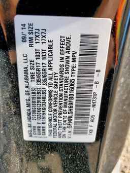 2015 HONDA ODYSSEY