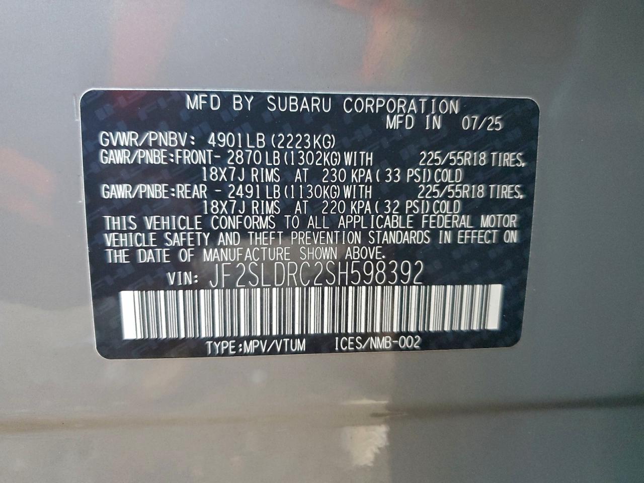 2025 SUBARU FORESTER
