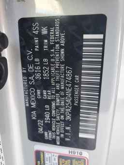 2022 KIA RIO