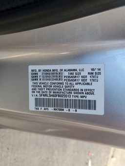 2015 HONDA ODYSSEY