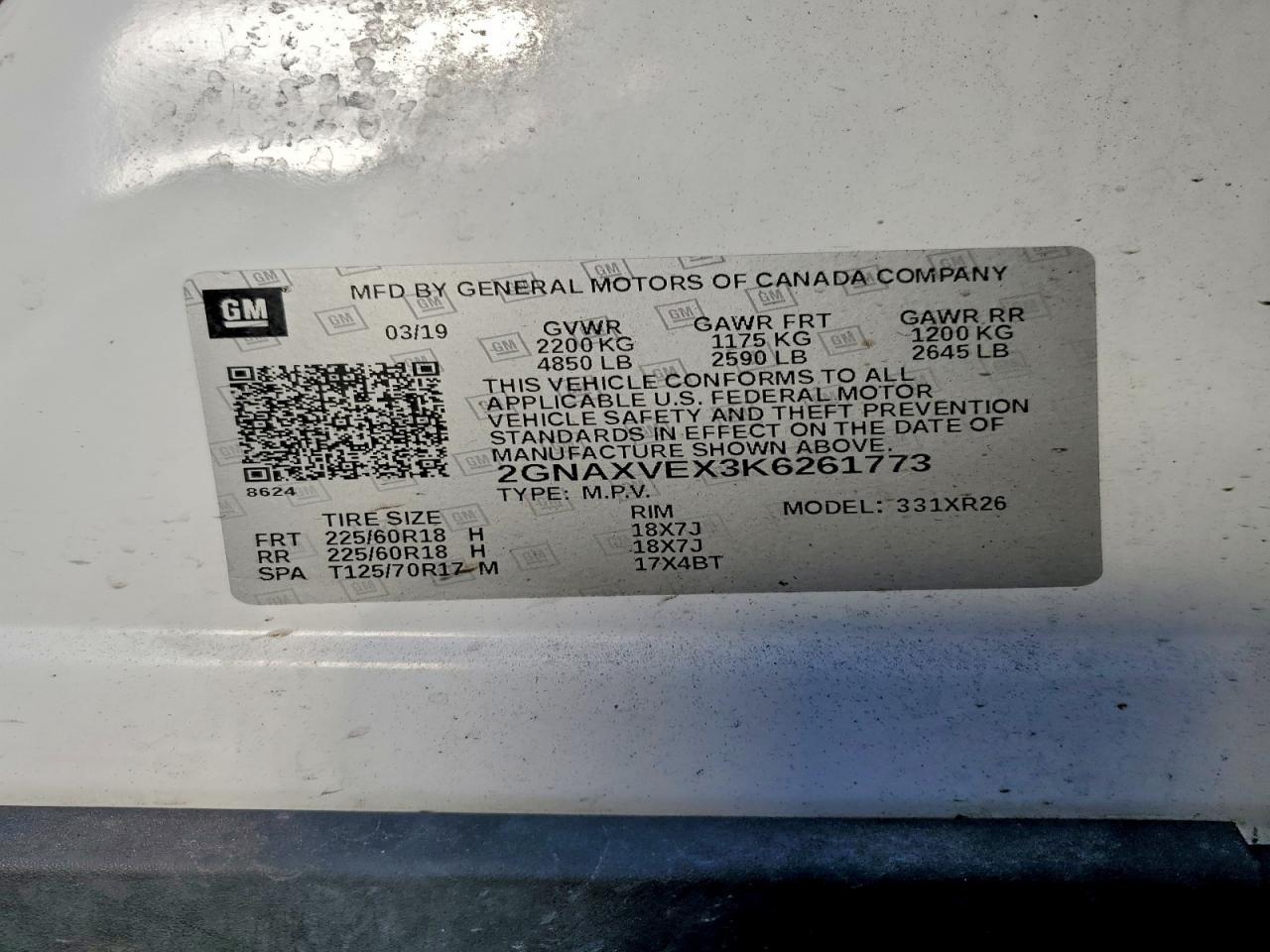 2019 CHEVROLET EQUINOX
