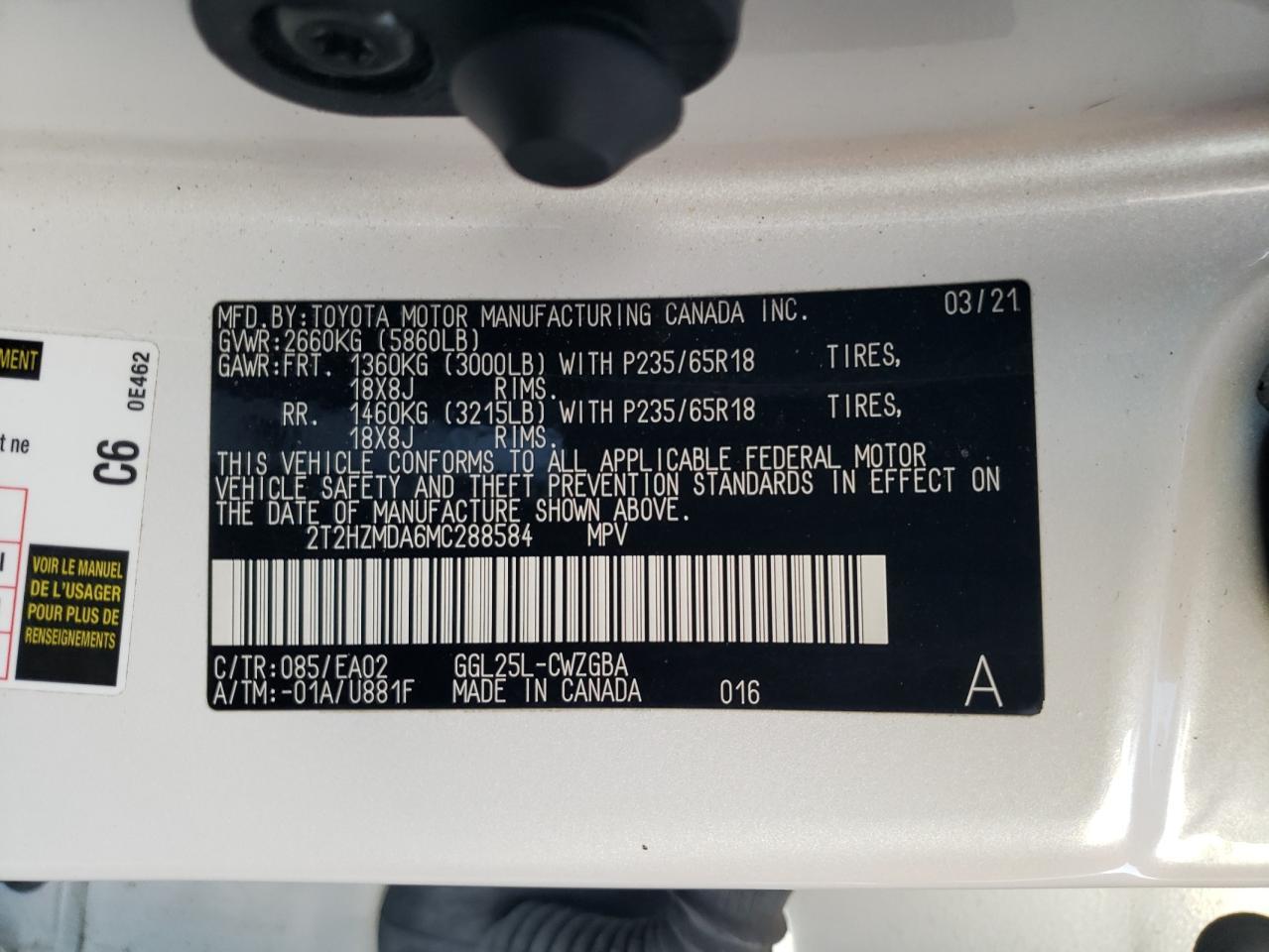 2021 LEXUS RX 350