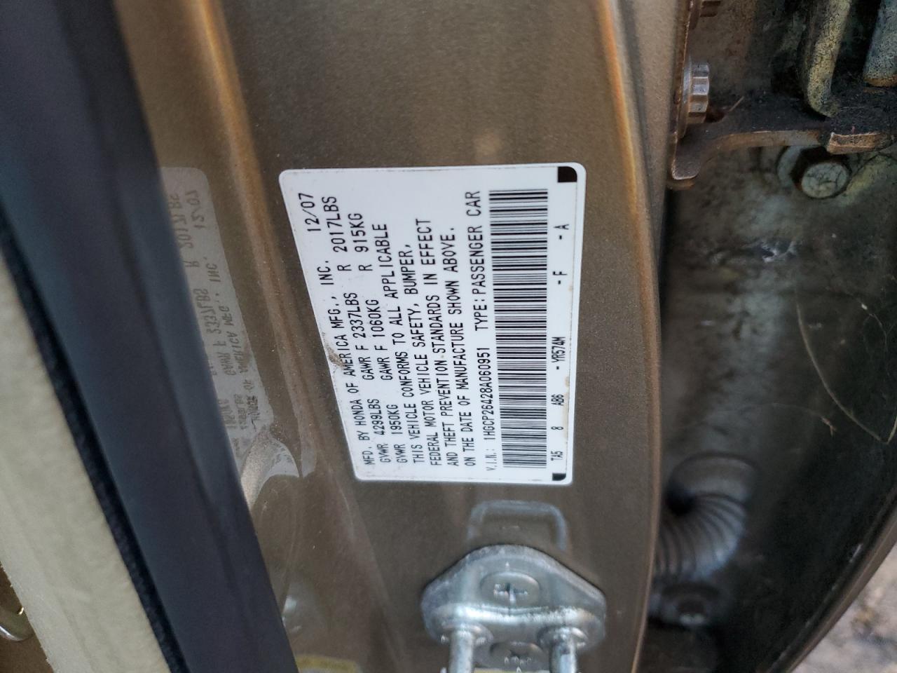 2008 HONDA ACCORD