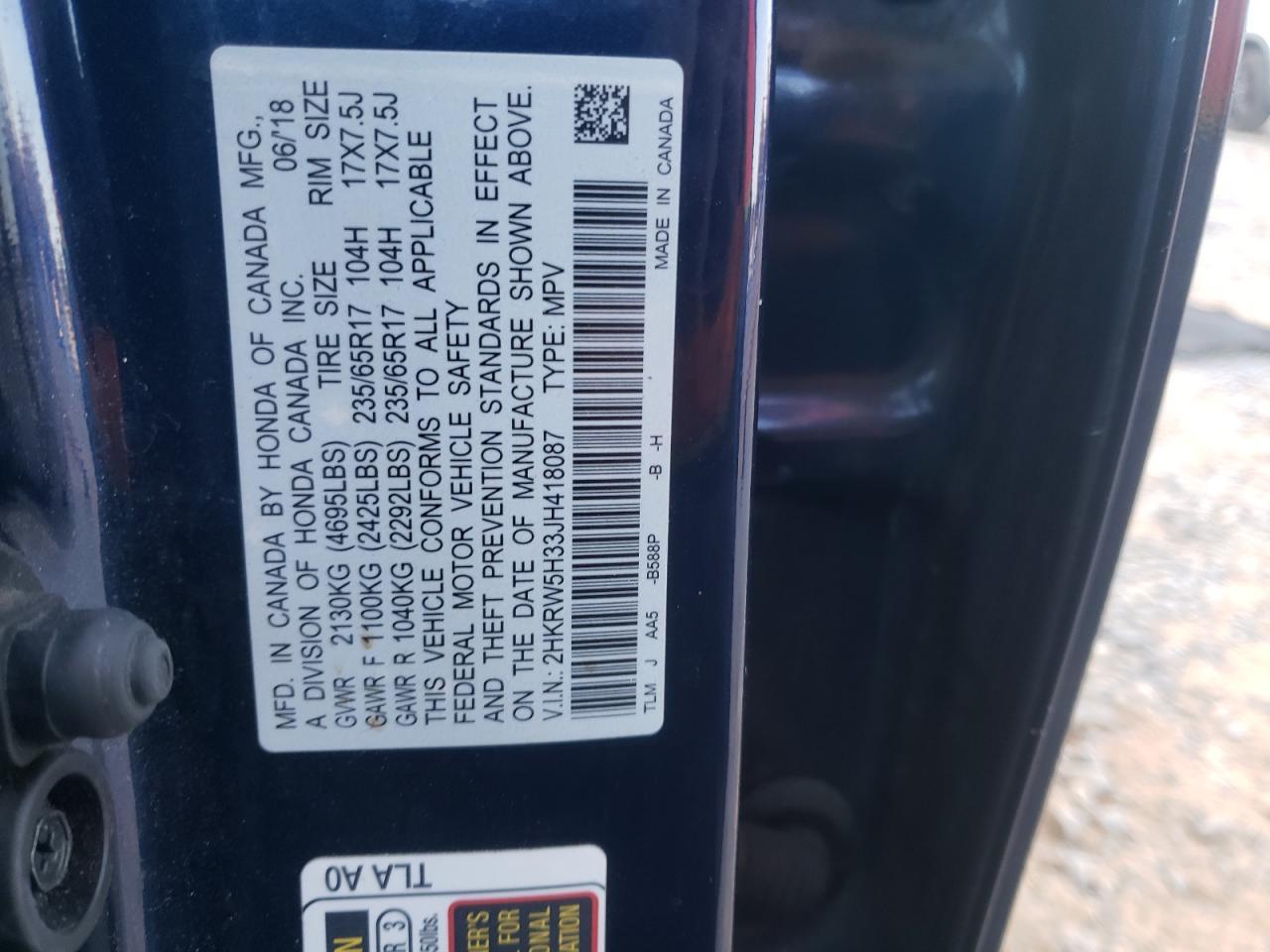 2018 HONDA CR-V
