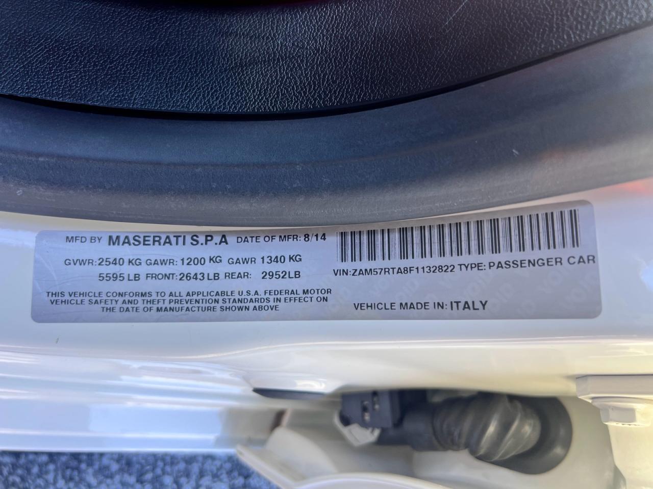 2015 MASERATI Ghibli