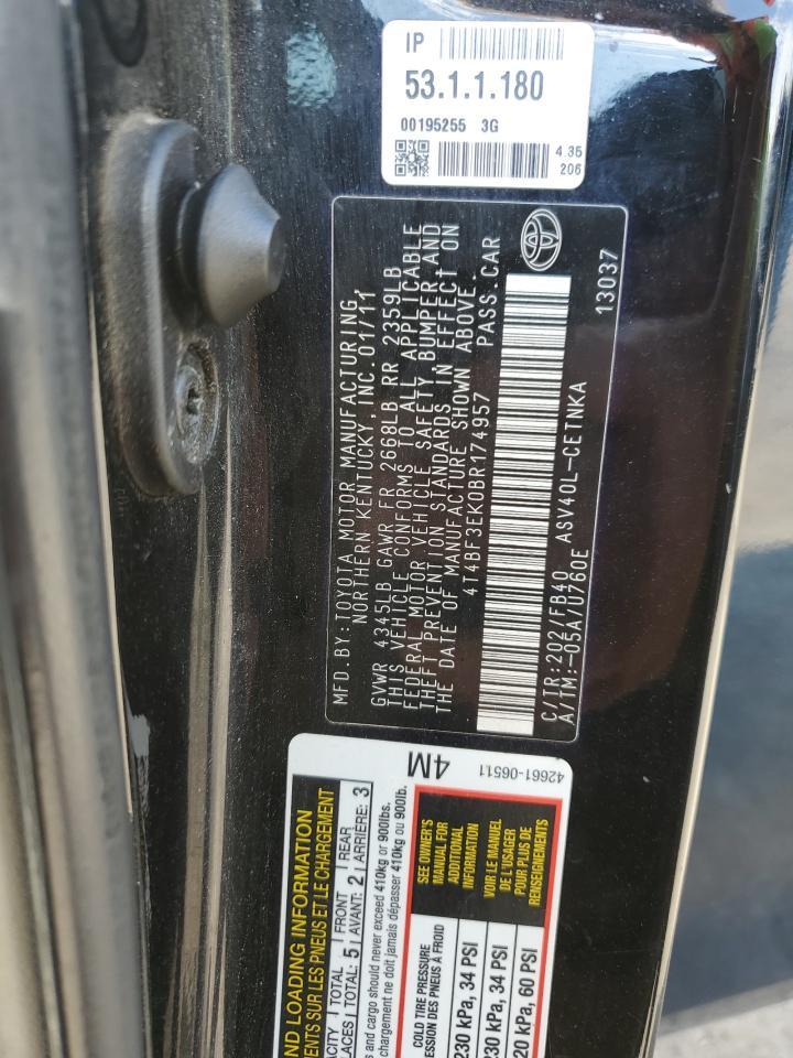 2011 TOYOTA CAMRY