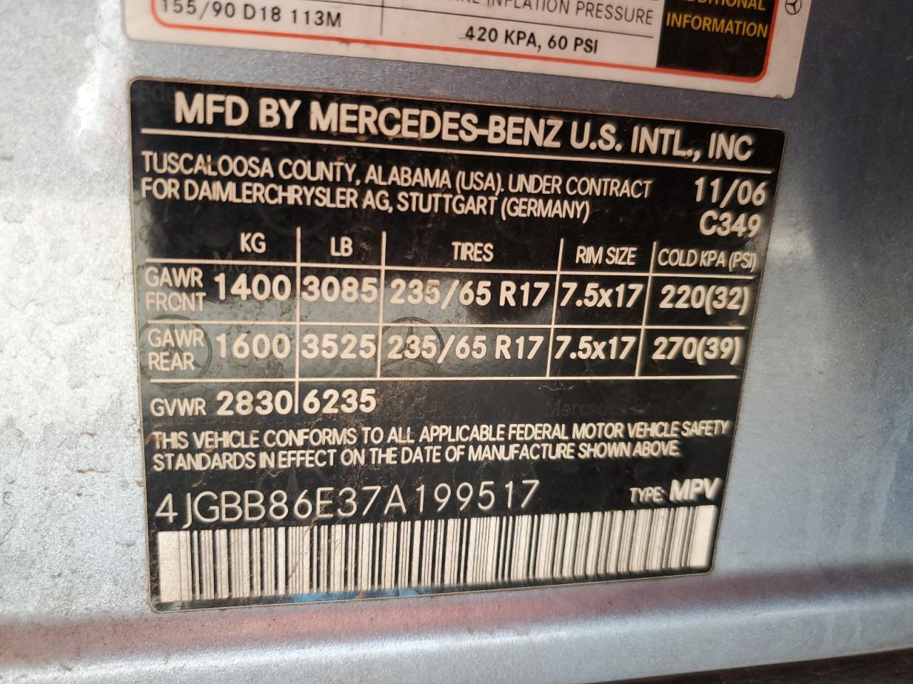 2007 MERCEDES-BENZ ML-Class