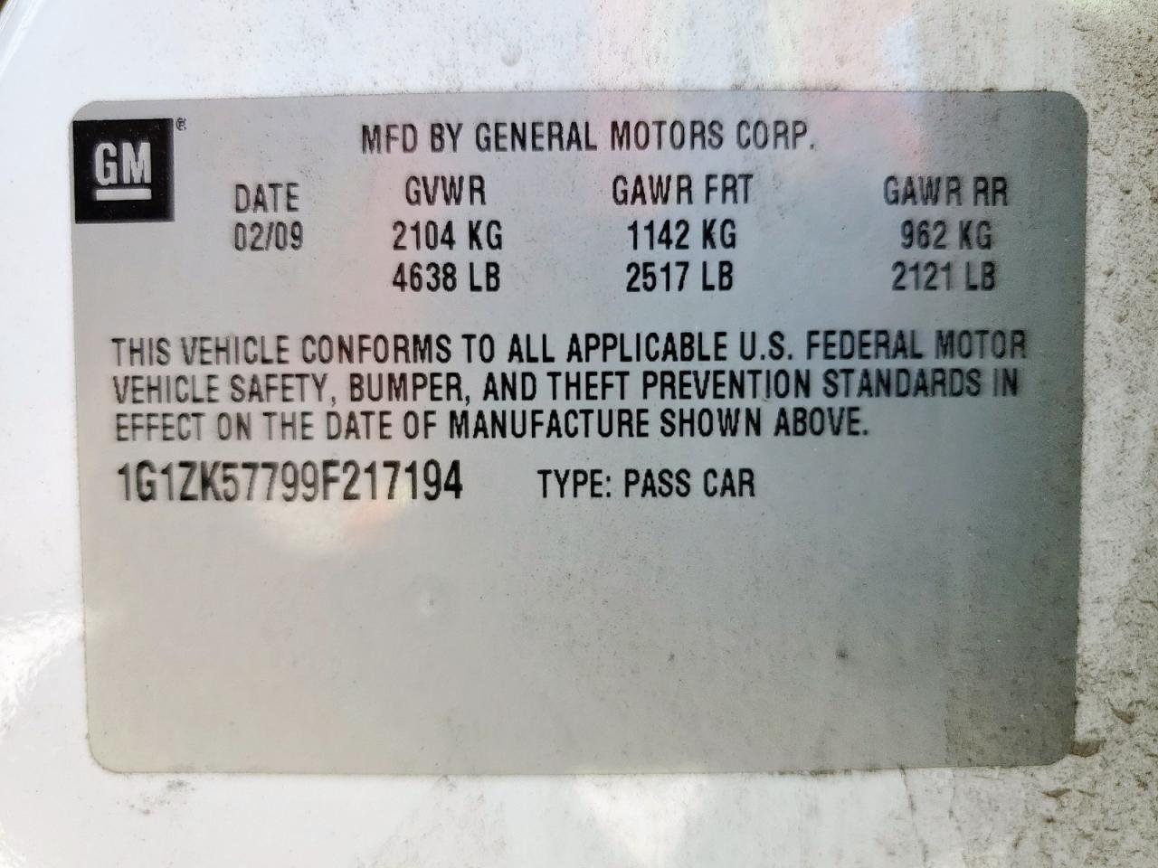 2009 CHEVROLET MALIBU