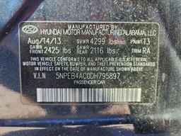 2013 HYUNDAI SONATA