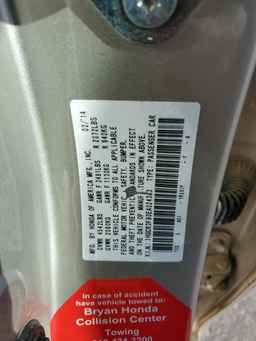 2014 HONDA ACCORD