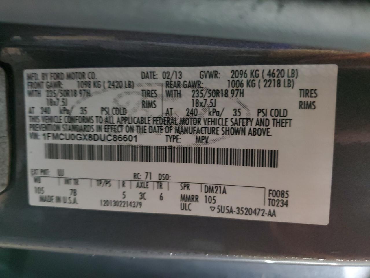 2013 FORD ESCAPE