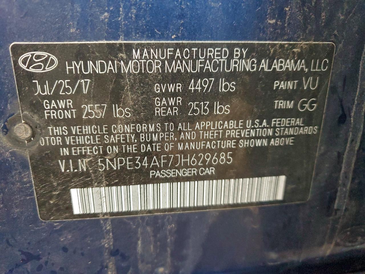 2018 HYUNDAI SONATA