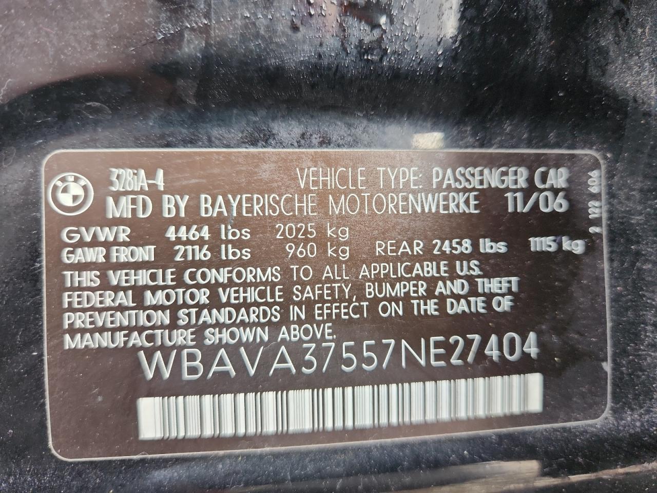 2007 BMW 3 SERIES