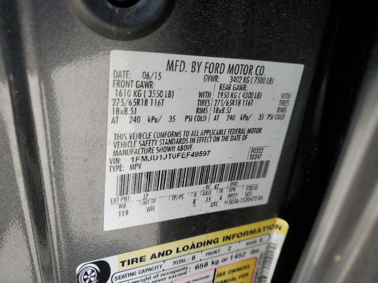 2015 FORD Expedition