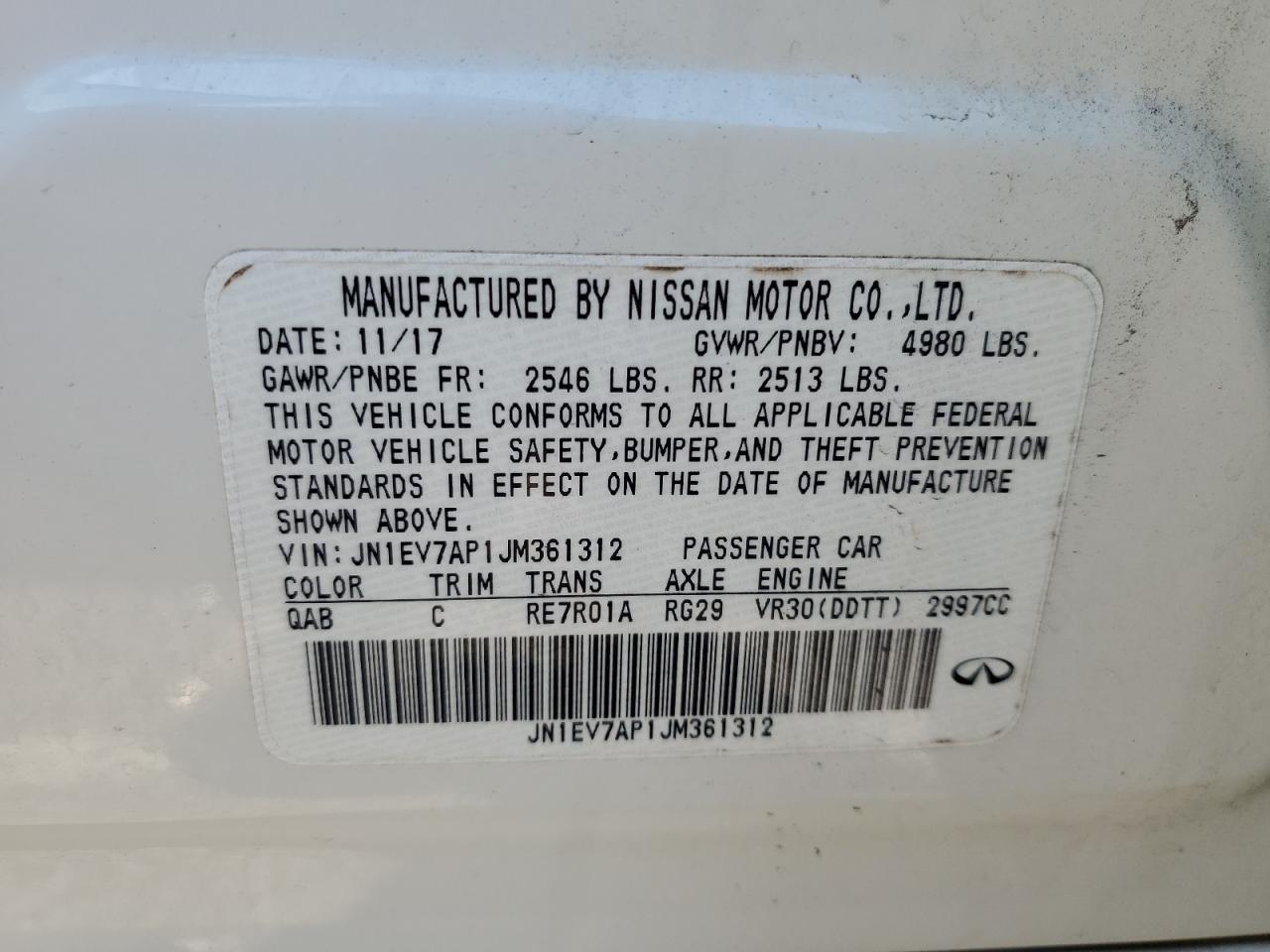 2018 INFINITI Q50