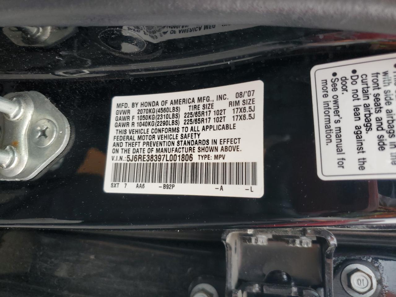 2007 HONDA CR-V