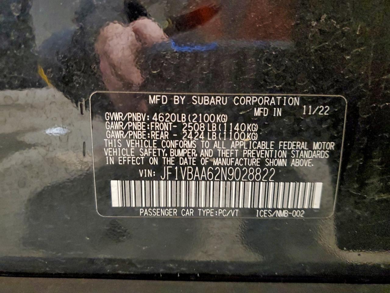 2022 SUBARU WRX
