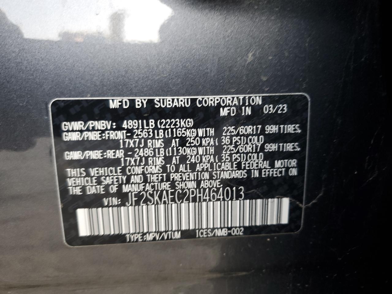 2023 SUBARU FORESTER