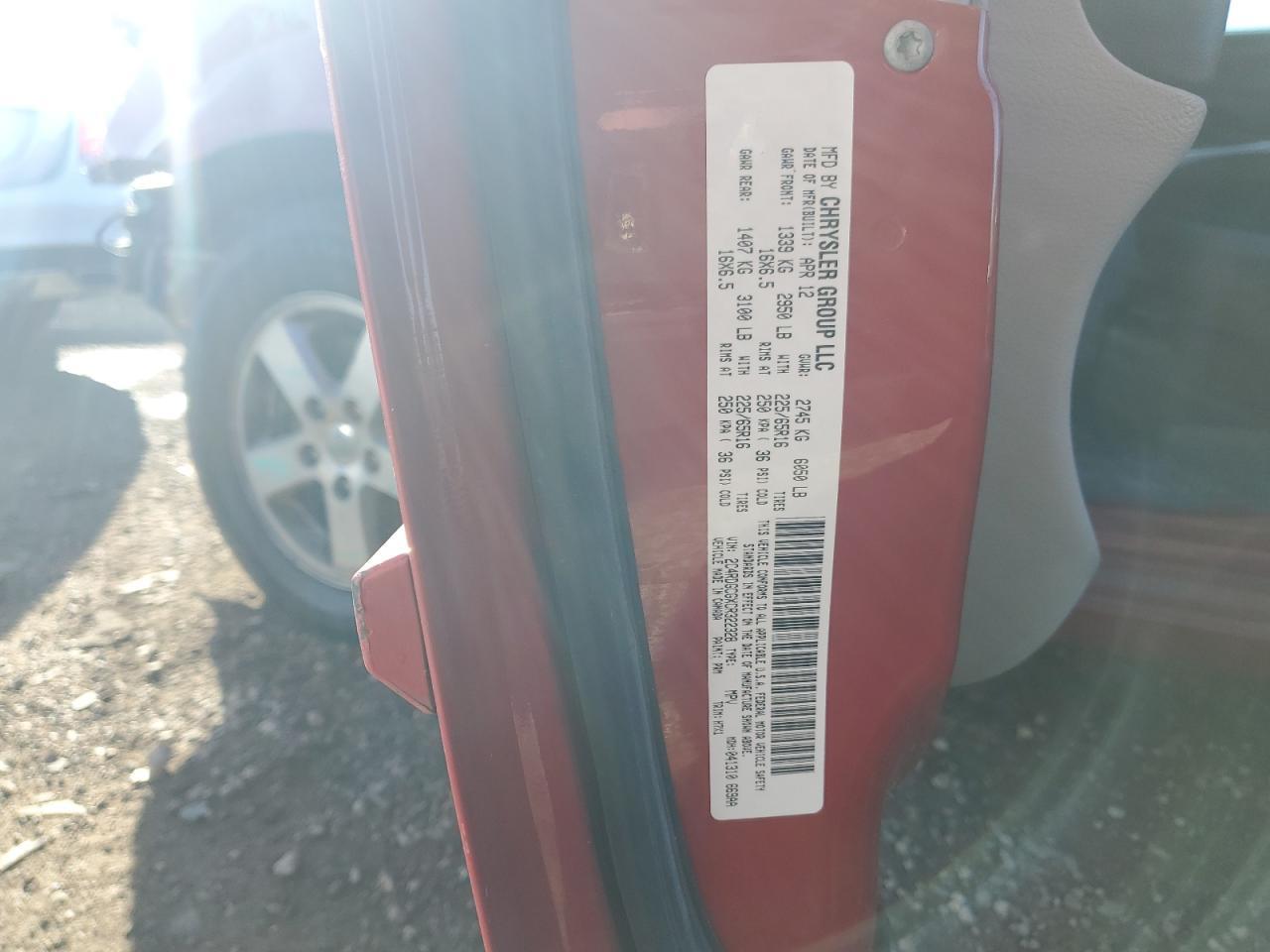 2012 DODGE GRAND CARAVAN