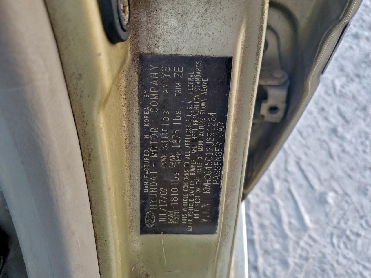 2002 HYUNDAI ACCENT