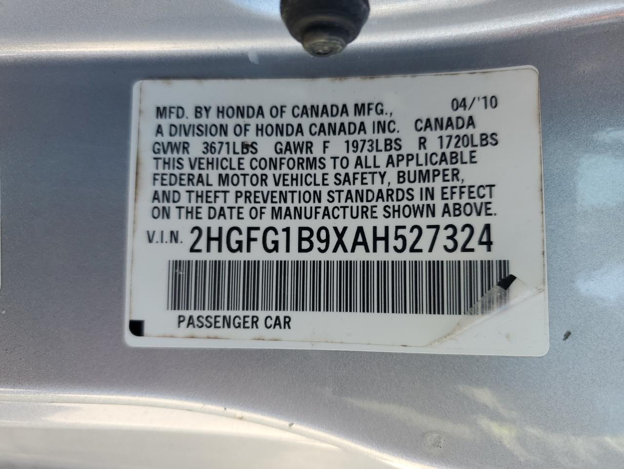2010 HONDA CIVIC