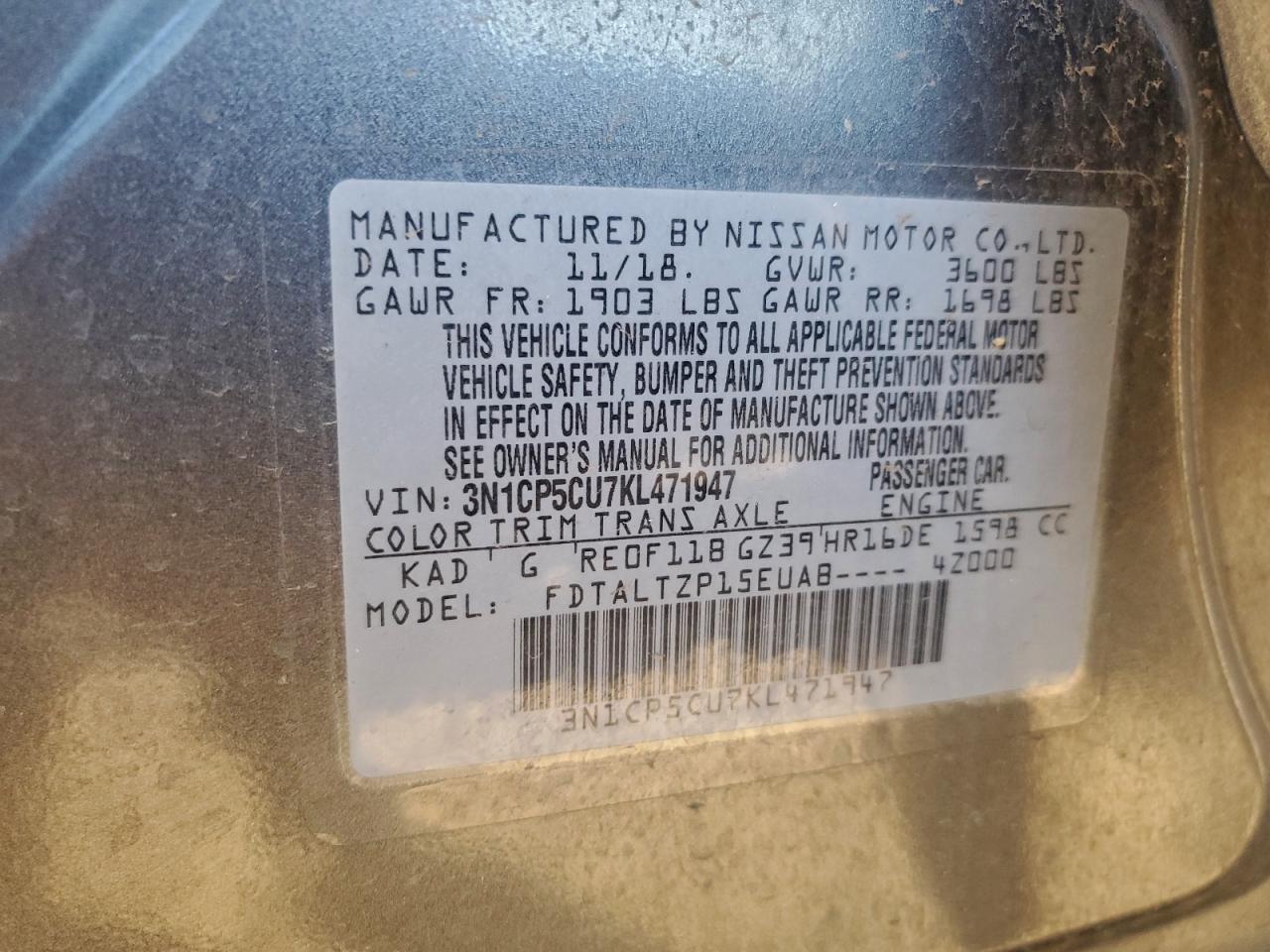 2019 NISSAN KICKS
