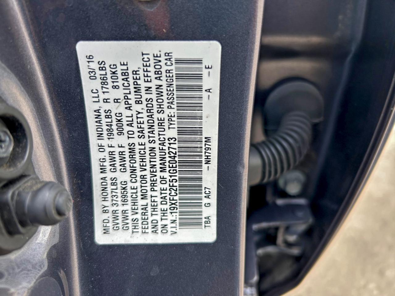 2016 HONDA CIVIC