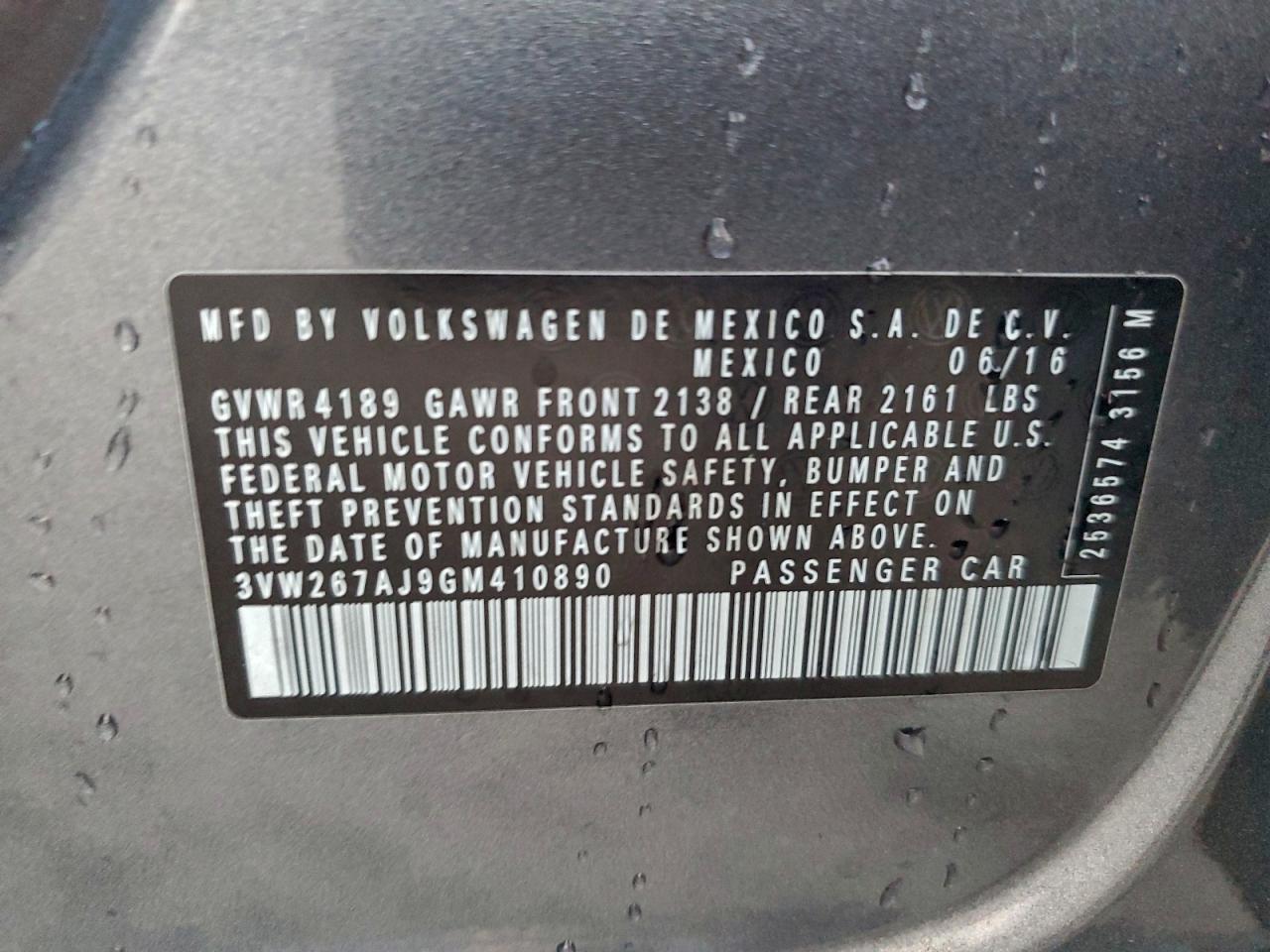 2016 VOLKSWAGEN JETTA