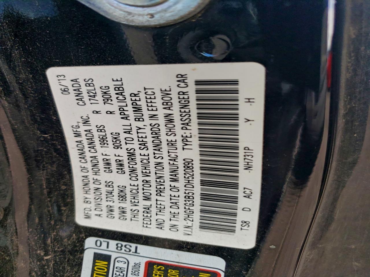 2013 HONDA CIVIC