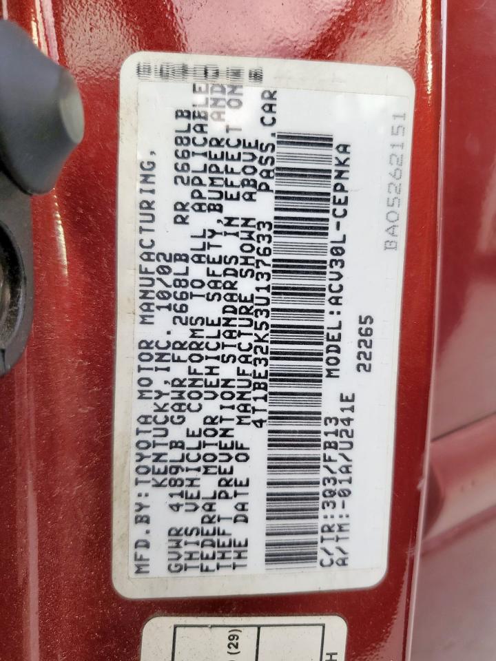 2003 TOYOTA CAMRY