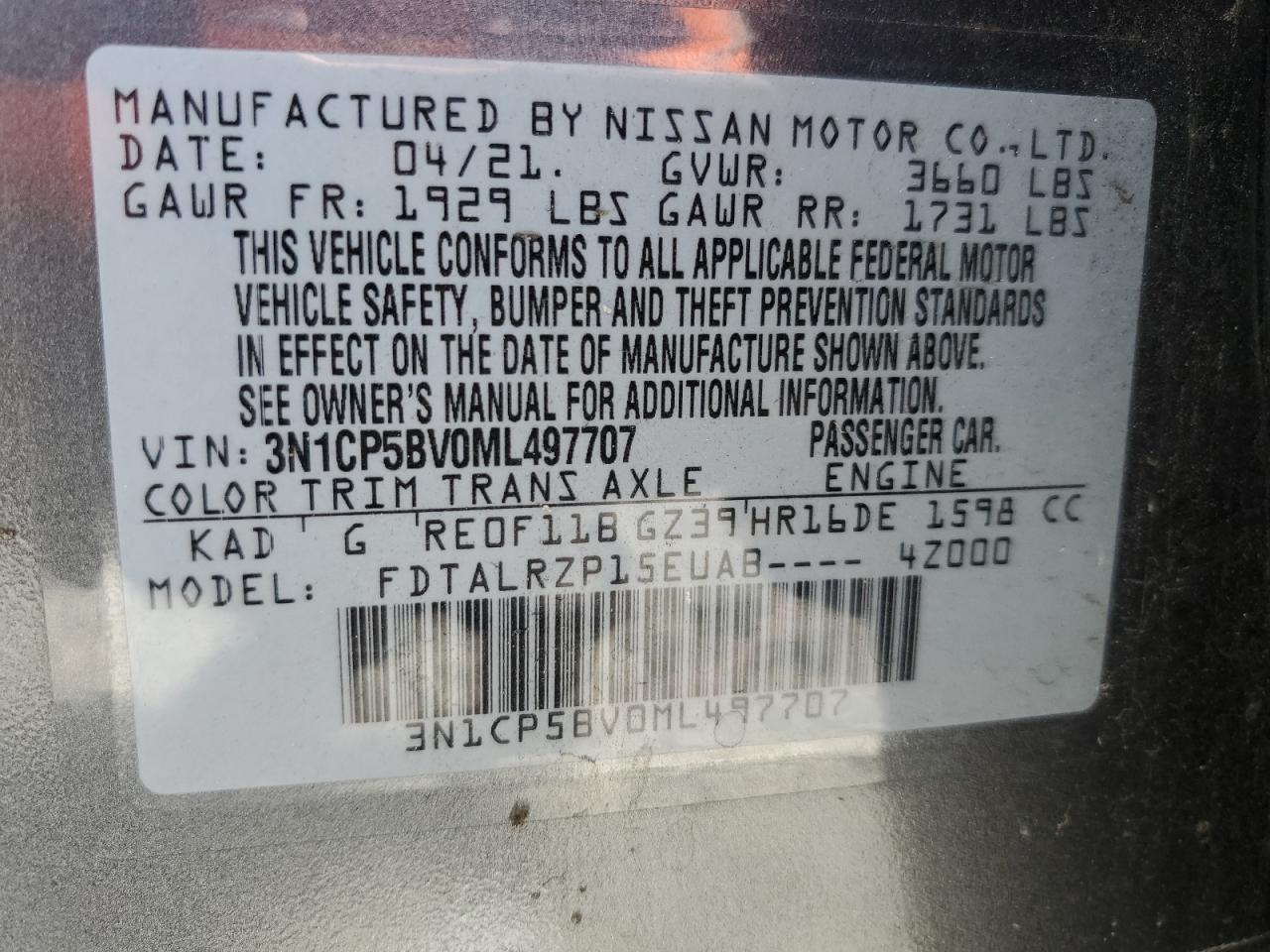 2021 NISSAN KICKS
