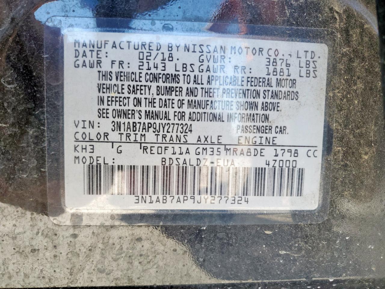 2018 NISSAN SENTRA