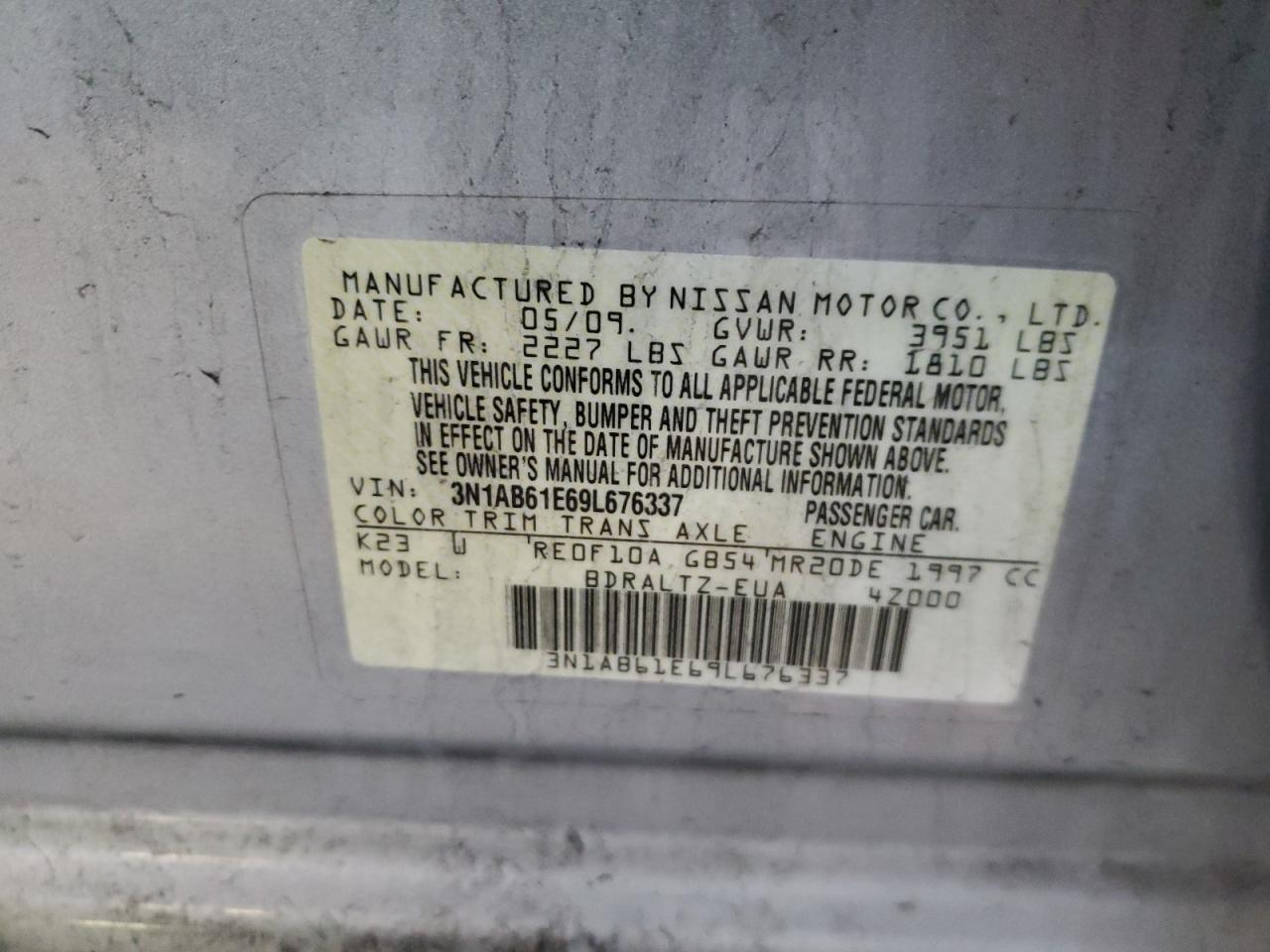 2009 NISSAN SENTRA