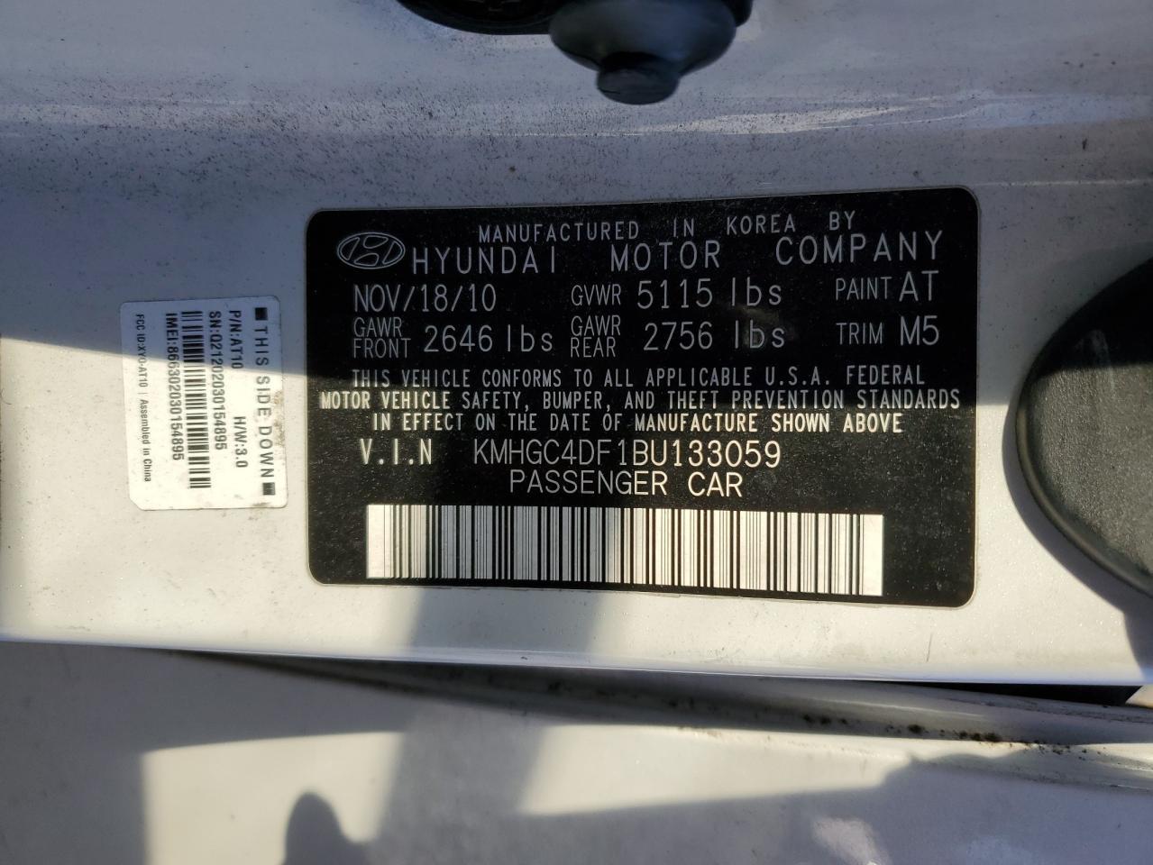2011 HYUNDAI GENESIS