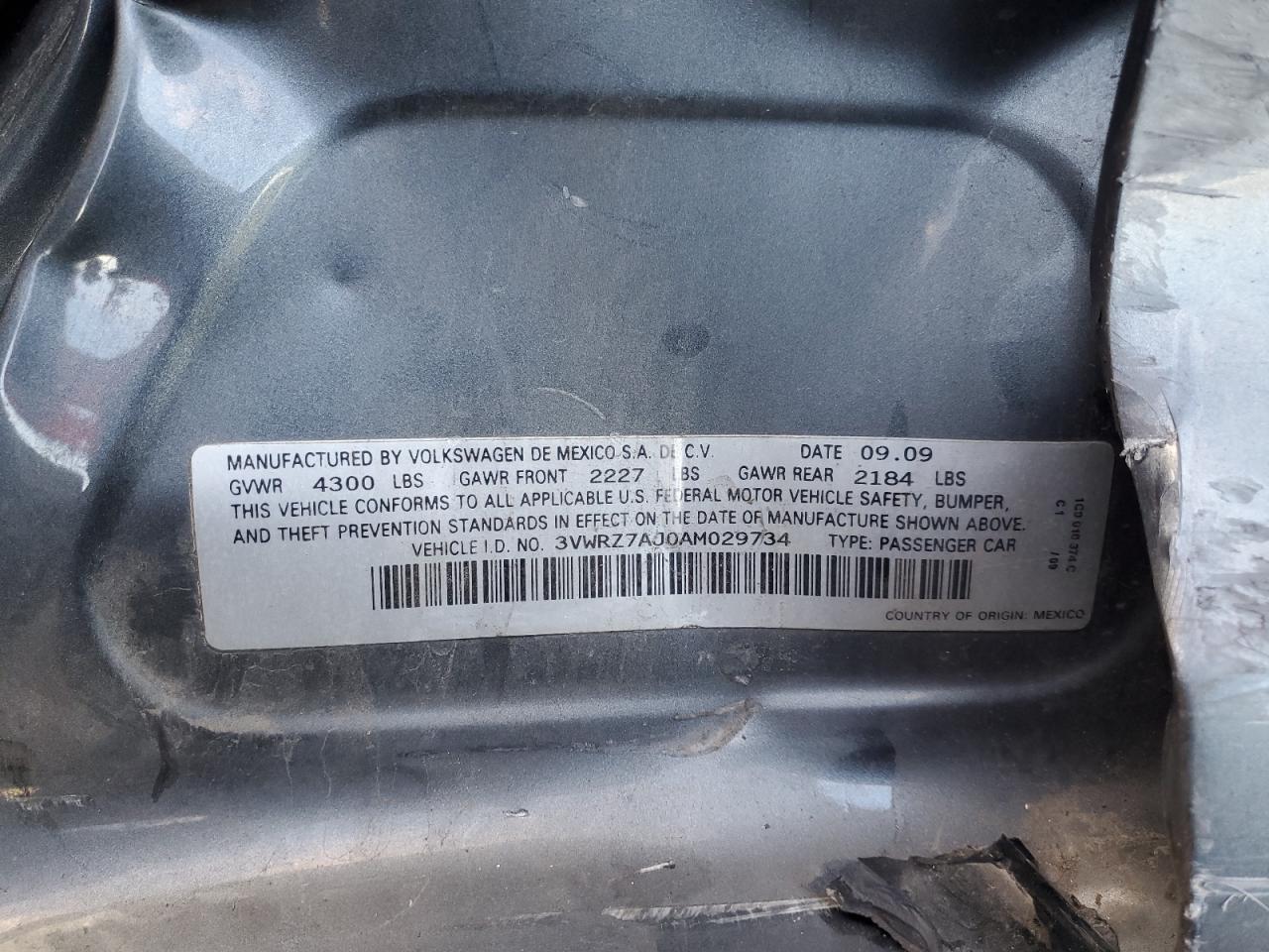 2010 VOLKSWAGEN JETTA