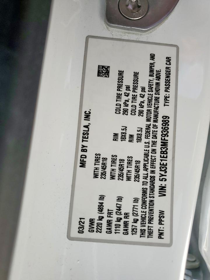 2021 TESLA MODEL 3
