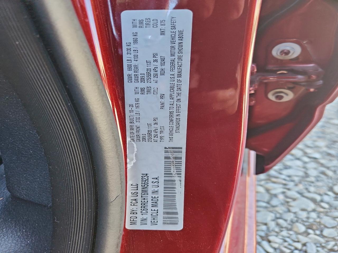 2021 RAM 1500