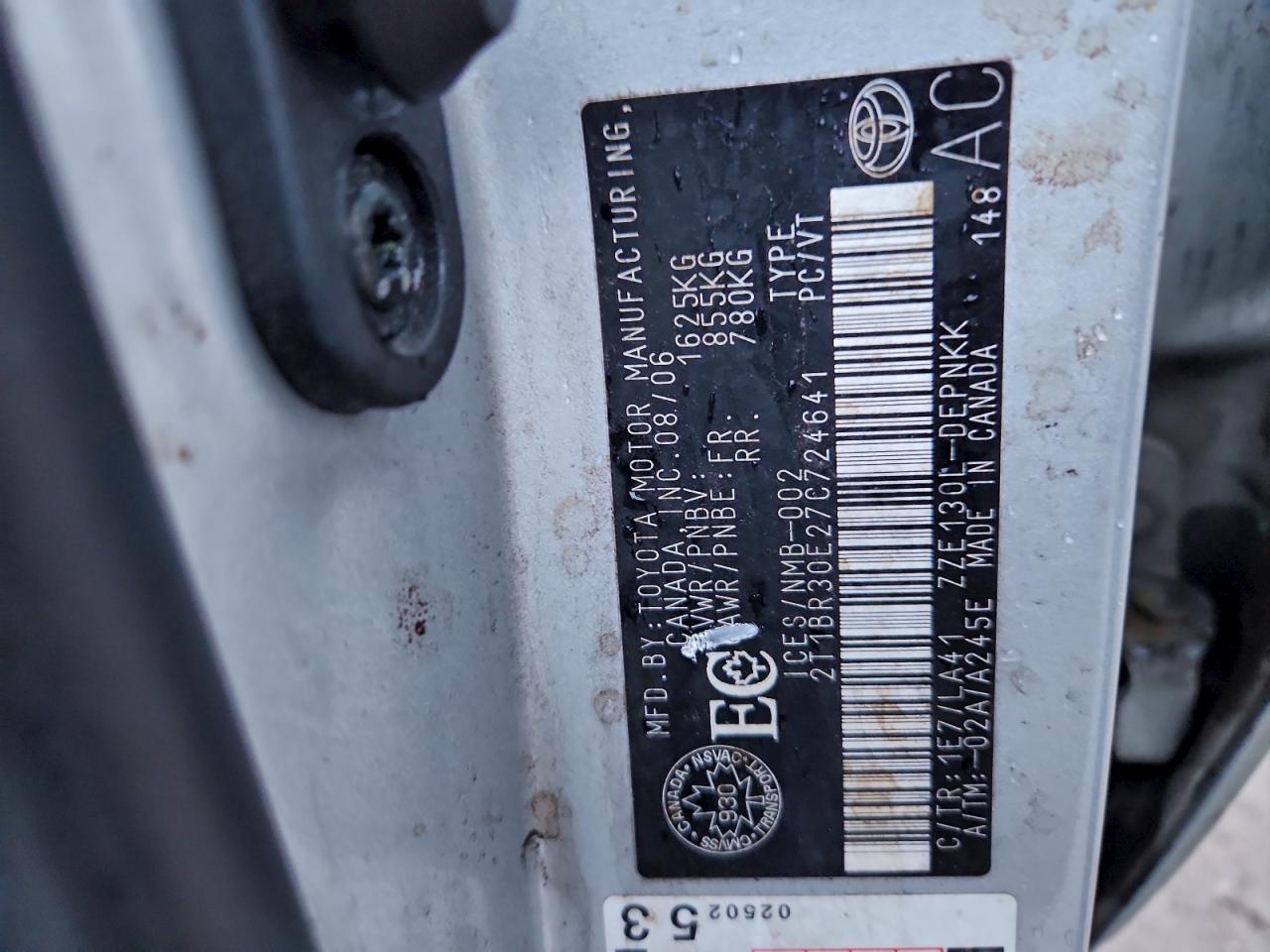 2007 TOYOTA COROLLA