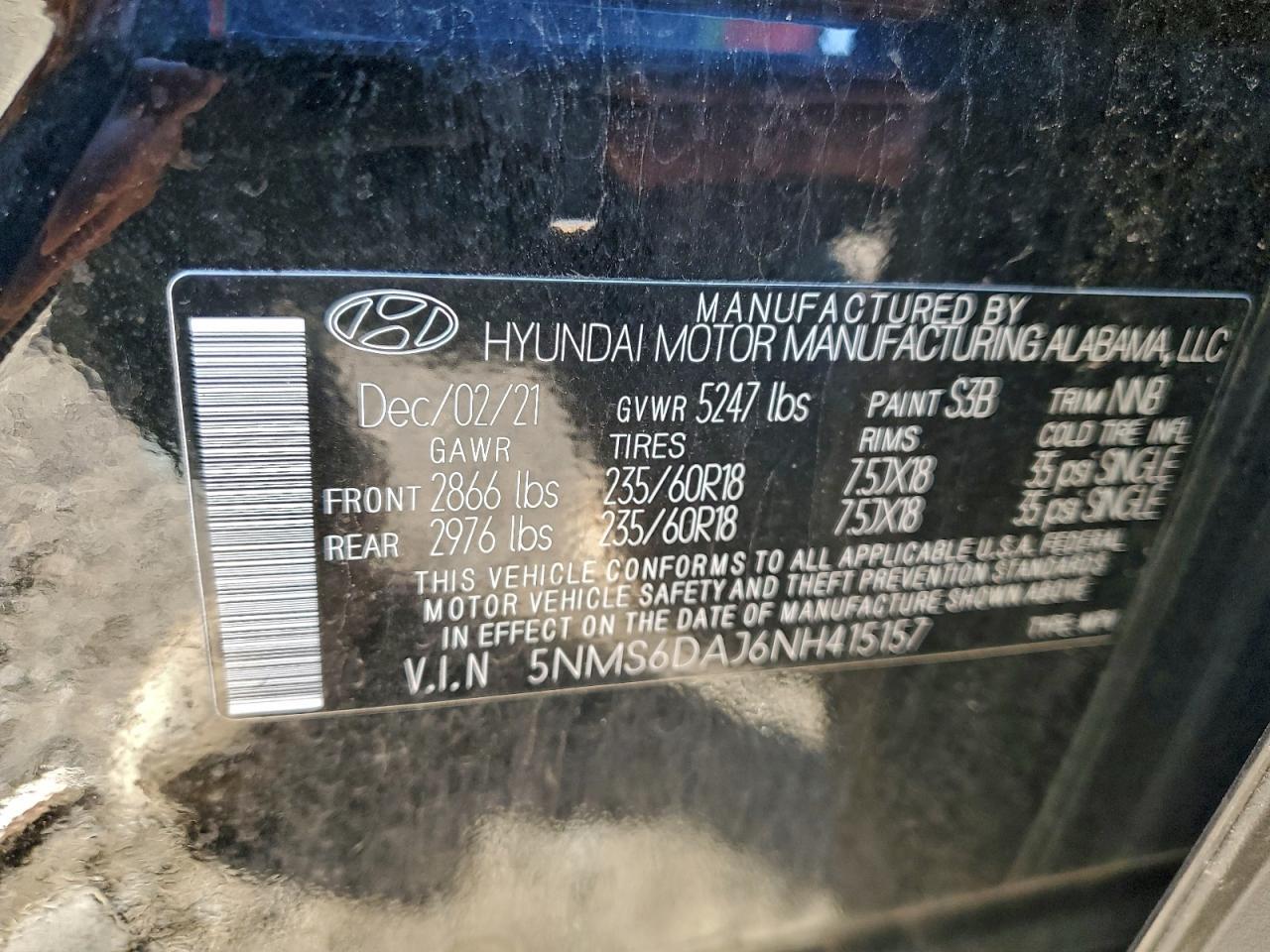 2022 HYUNDAI SANTA FE