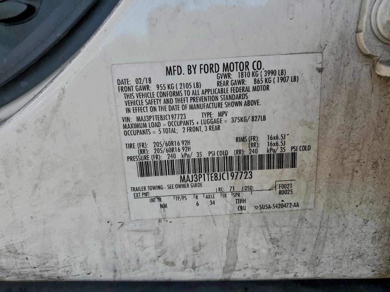 2018 FORD EcoSport