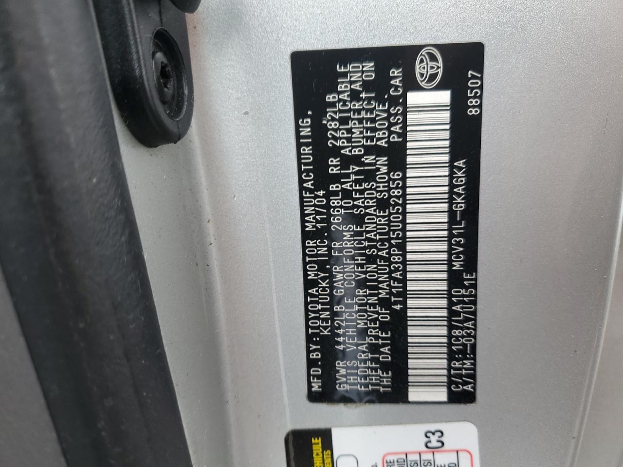 2005 TOYOTA CAMRY